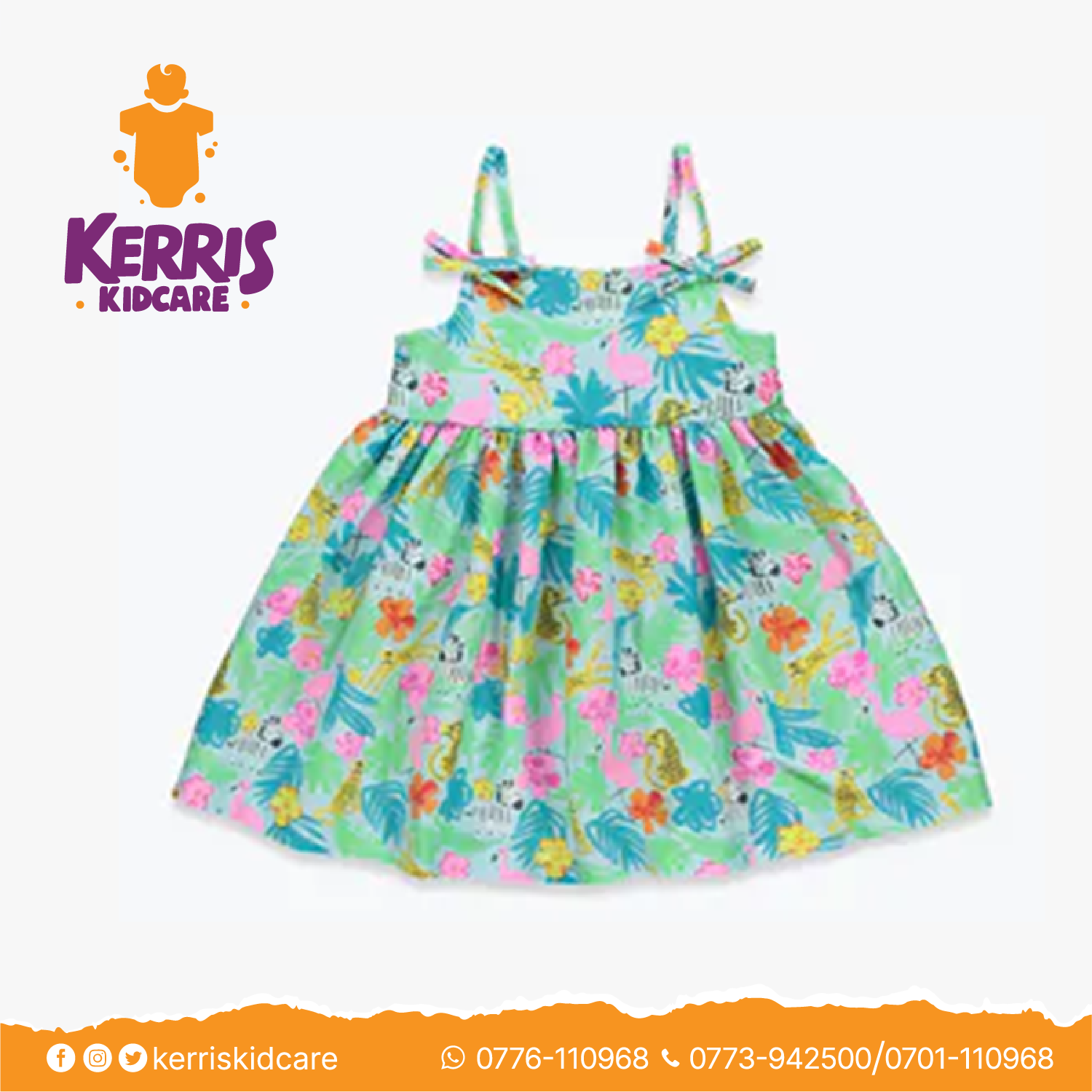 Girls Strappy Safari Sun Dress